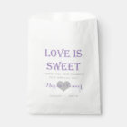 Love Is Sweet Lavender and Gray Wedding Bags