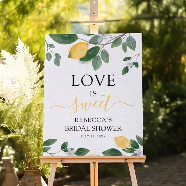 Love is Sweet' Lemon Bridal Shower Welcome Sign (Creator Uploaded)