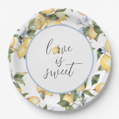 Love is Sweet Lemon Paper Plates