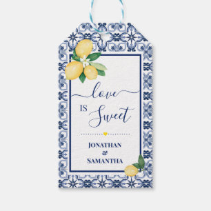 Love is Sweet Lemons Wedding Candy Favor Gift Tags