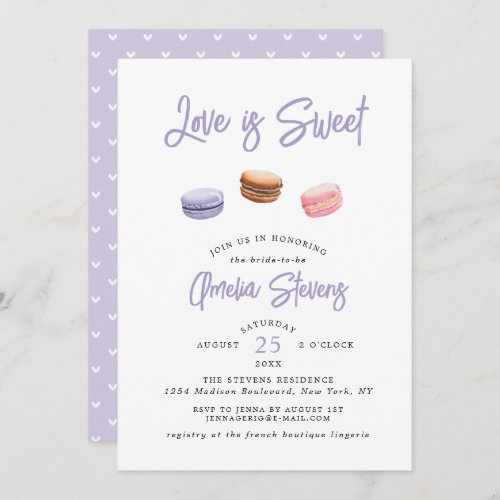 Love Is Sweet Macaron  Bridal Shower Invitation