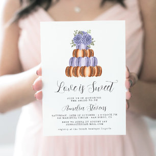 Love is Sweet (Macaron Tower) Bridal Shower Invitation