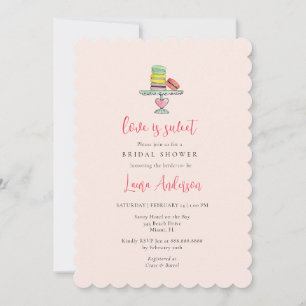 Love is Sweet Macaroon Bridal Shower Invitation