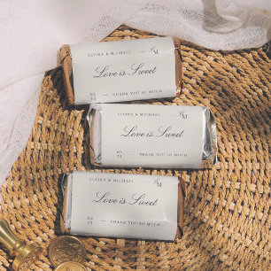 Love Is Sweet Minimalist Ivory Editorial Wedding Hershey's Miniatures