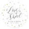 "love is sweet" modern calligraphy wedding favor