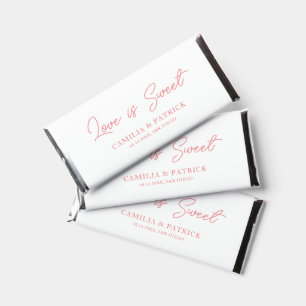 Love is Sweet Modern Wedding Party Favor Chocolate Hershey Bar Favors