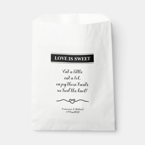 Love Is Sweet Nautical Wedding Favor Bag