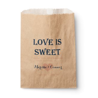 Love Is Sweet Navy and Pink Wedding Bags