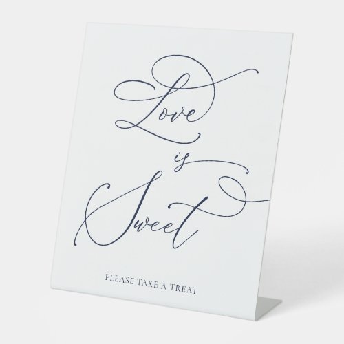 Love is Sweet Navy Blue Minimalist Wedding Sign