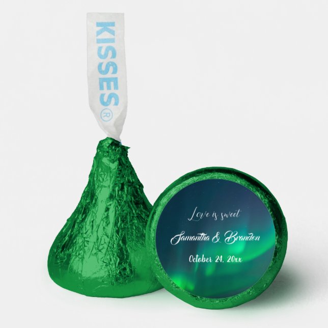 Love is Sweet Northern Lights Aurora Borealis  Her Hershey®'s Kisses® (Front)