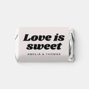 Love is Sweet Nutrition Facts Wedding Treat Hershey's Miniatures