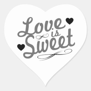 Love Is Sweet Old Fashioined Labels (Gray / Black)