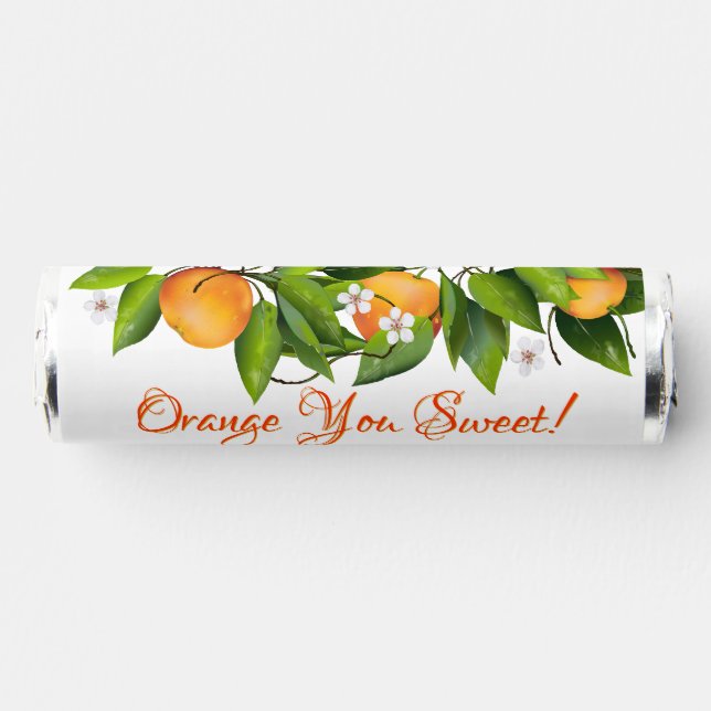 Love is Sweet Orange Fruit | Wedding Breath Savers® Mints (Front)
