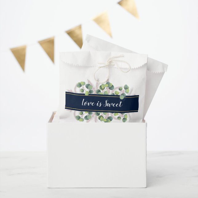 Love is Sweet Pampas Grass Wedding Treat Favor Bag (Party)