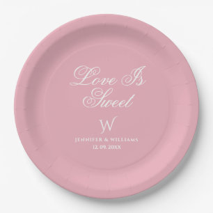 Love is sweet paper plates