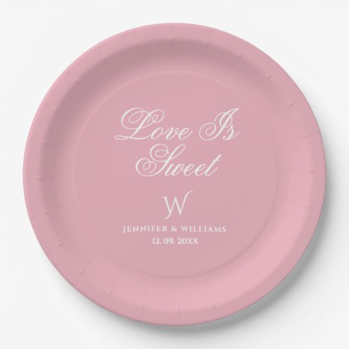 Love is sweet  paper plates