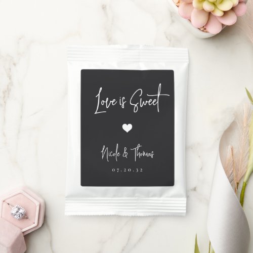 Love Is Sweet Personalized Wedding Favor Hot Chocolate Drink Mix