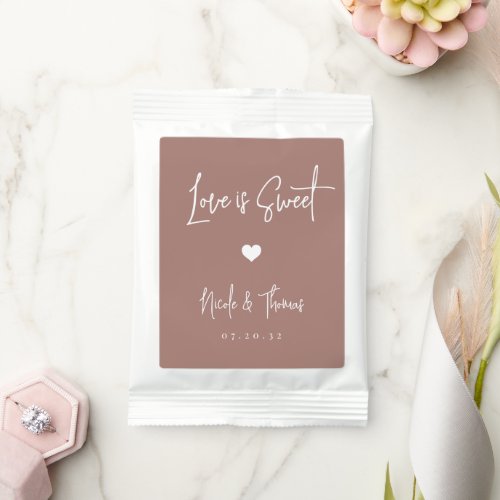 Love Is Sweet Personalized Wedding Favor Hot Chocolate Drink Mix