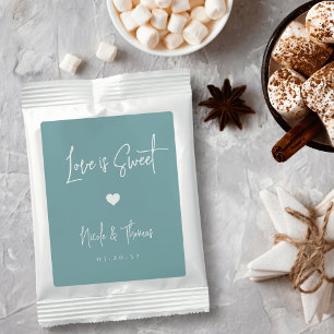 Love Is Sweet Personalized Wedding Favor Hot Chocolate Drink Mix