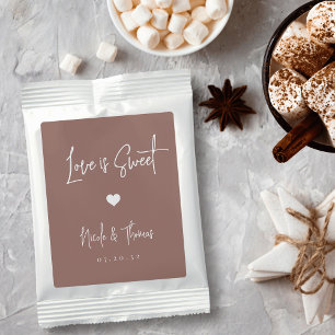 Love Is Sweet Personalized Wedding Favor Hot Chocolate Drink Mix