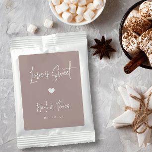 Love Is Sweet Personalized Wedding Favor Hot Chocolate Drink Mix