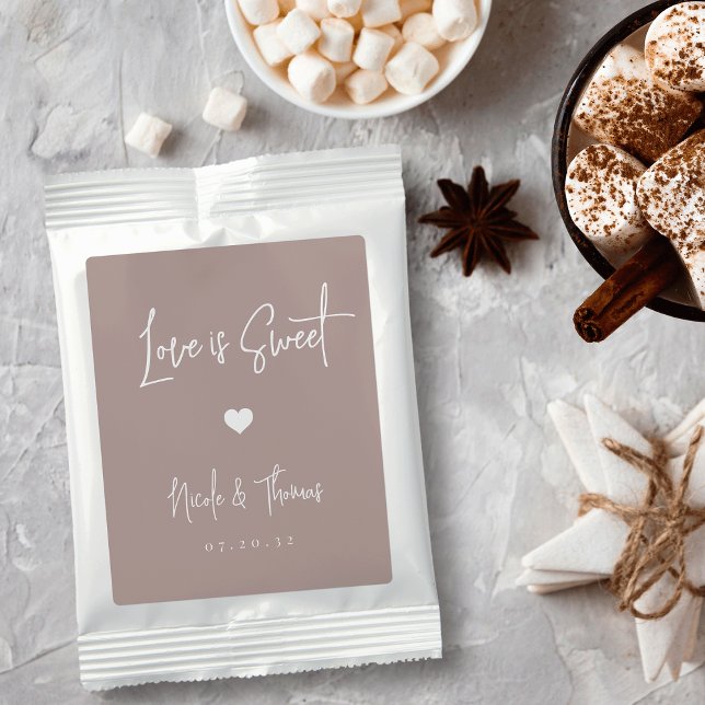 Love Is Sweet Personalized Wedding Favor Hot Chocolate Drink Mix (Creator Uploaded)
