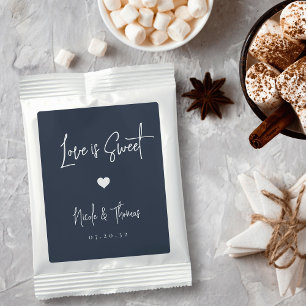 Love Is Sweet Personalized Wedding Favor Hot Chocolate Drink Mix