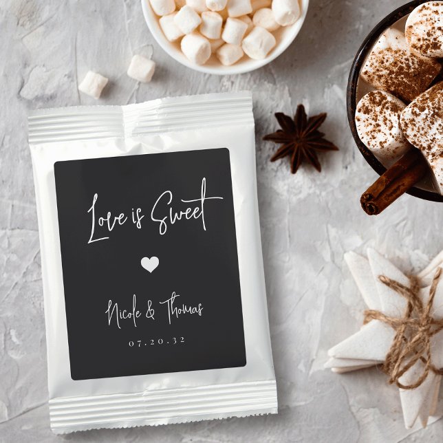 Love Is Sweet Personalized Wedding Favor Hot Chocolate Drink Mix (Creator Uploaded)