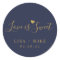 Love is Sweet Personalized Wedding Favor Navy Blue