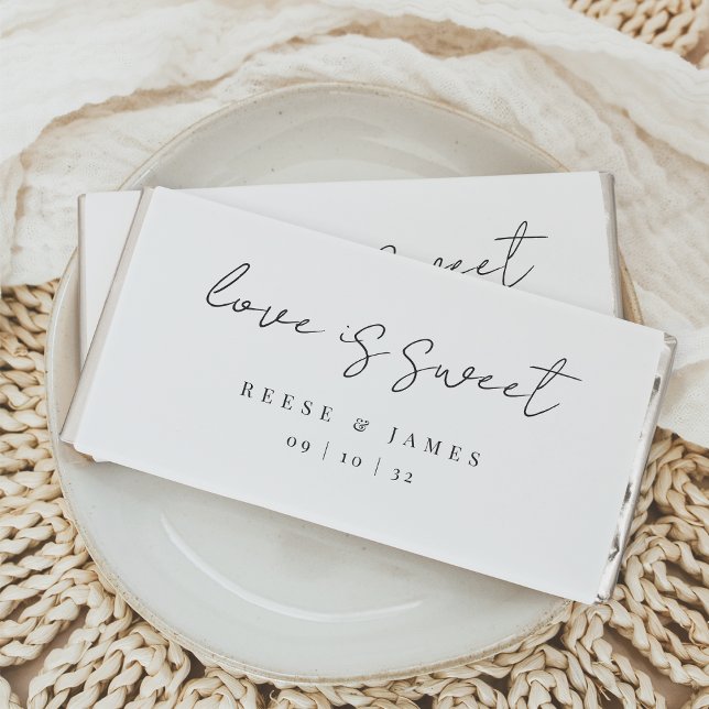 Love Is Sweet Personalized Wedding Hershey Bar Favors (Creator Uploaded)