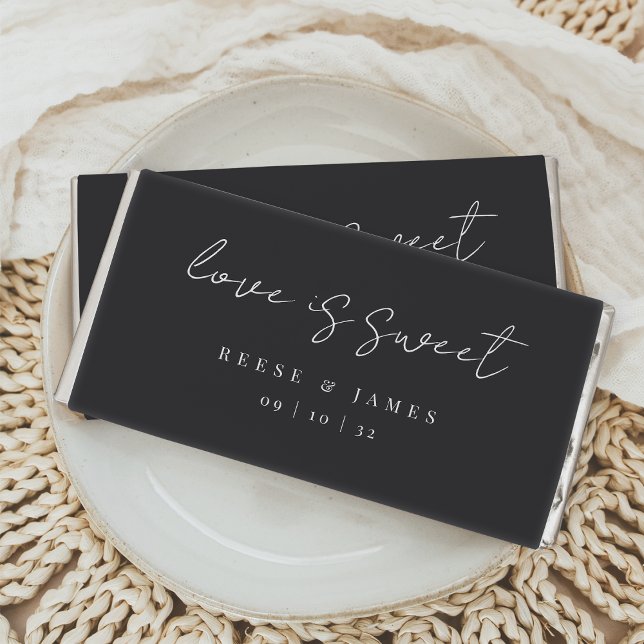 Love Is Sweet Personalized Wedding Hershey Bar Favors (Creator Uploaded)