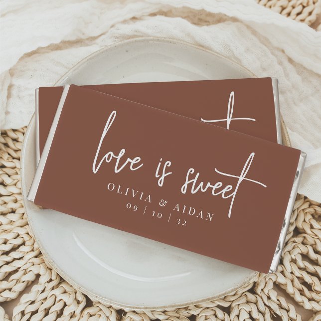 Love Is Sweet Personalized Wedding Hershey Bar Favors (Creator Uploaded)