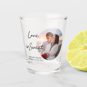 Love is sweet Photo Favor Shot Glass