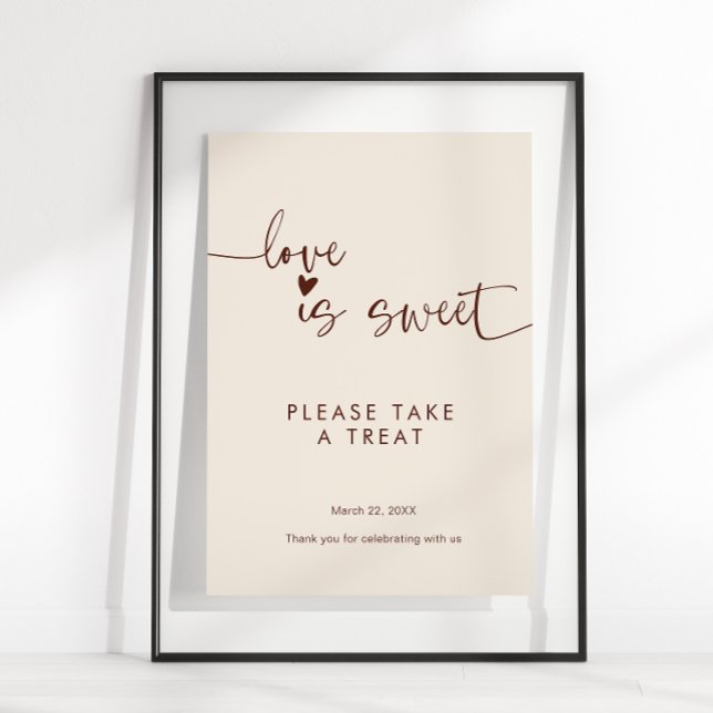 Love Is Sweet Please Take A Treat Boho Poster (Creator Uploaded)