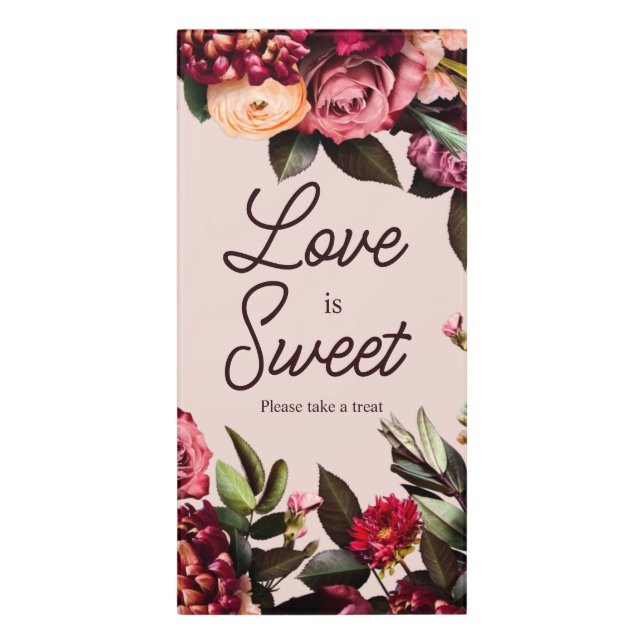 Love is Sweet, Please Take a Treat Door Sign (Classic Front Vert)