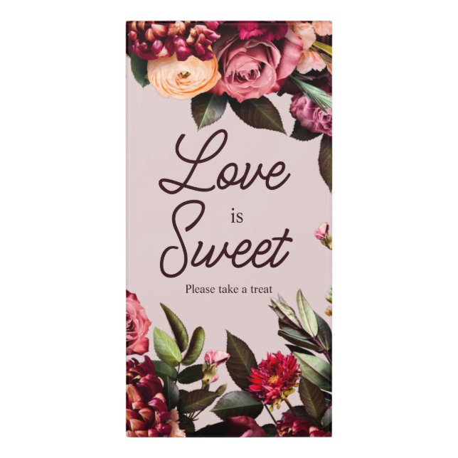 Love is Sweet, Please Take a Treat Door Sign (Classic Front Vert)