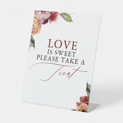 Love is Sweet Please Take A Treat _ Fall Wedding Pedestal Sign
