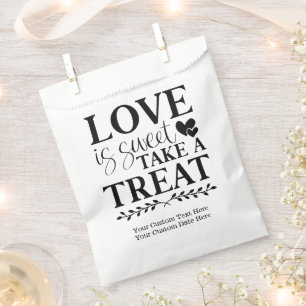 Love Is Sweet Please Take A Treat Favor Bags