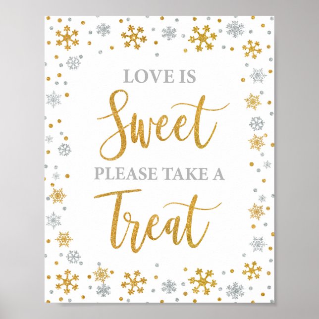 Love is Sweet Please Take a Treat Party Sign (Front)