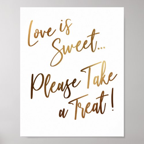 Love is Sweet Please Take a Treat Simple Sign