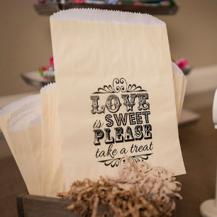 Love Is Sweet, Please Take A Treat! Wedding Favors Favor Bag