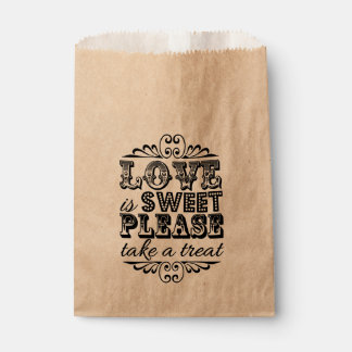 Love Is Sweet, Please Take A Treat! Wedding Favors Favor Bag