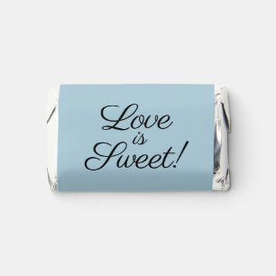 Love Is Sweet Script Dusty Blue Thank You Hershey's Miniatures