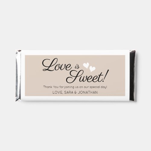 Love Is Sweet Script Wedding Thank You  Hershey Bar Favors