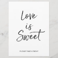Love is Sweet Sign | Stylish Hand Lettered