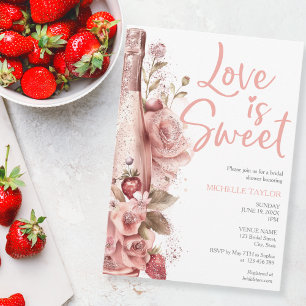 Love is Sweet Summer Boho Blush Pink Invitation
