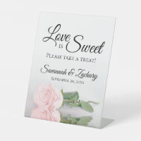 Love is Sweet Take a Treat Blush Pink Rose Wedding