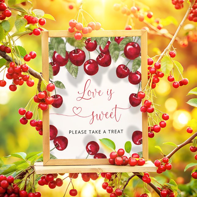 Love is Sweet Take a Treat Bridal Shower Poster (Creator Uploaded)