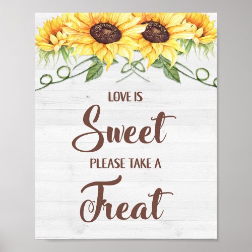 LOVE IS SWEET TAKE A TREAT Bridal Shower Sign