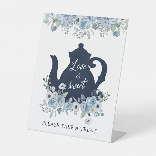 Love is Sweet Take a Treat Bridal Tea Shower Pedestal Sign
